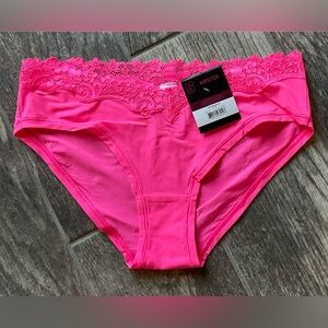 New Nobo, No Boundaries Lace Trim Hipster Panties Size XXL BB Pink